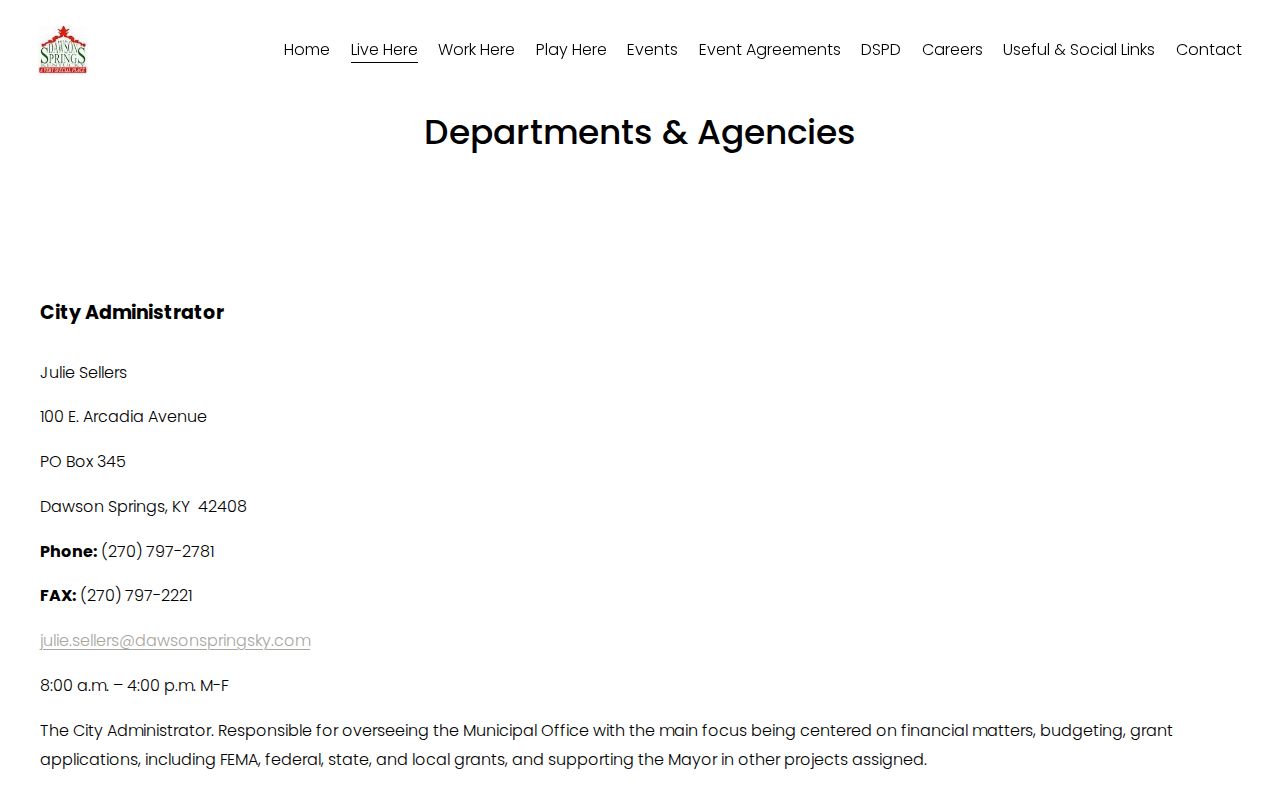 Dawson Springs criminal records and police contact information