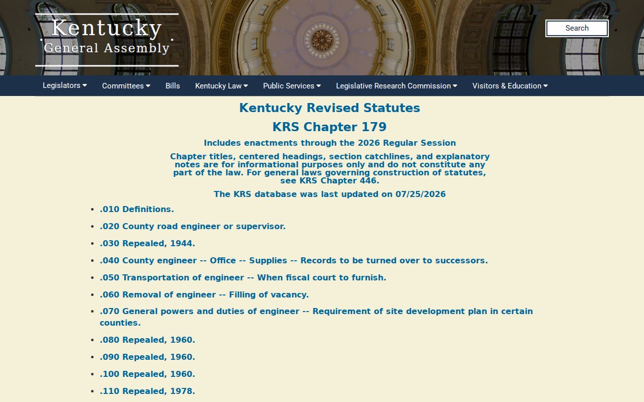 Dawson Springs criminal records under Kentucky open records law